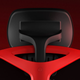 A close-up of the Vantum gaming chair's headrest from behind it.